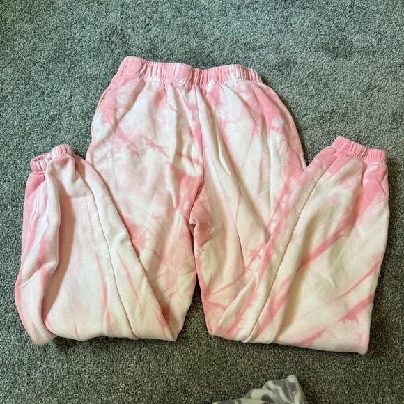 PacSun Pink and White Tie Dye Sweatpants Size XS - Picture 3 of 6